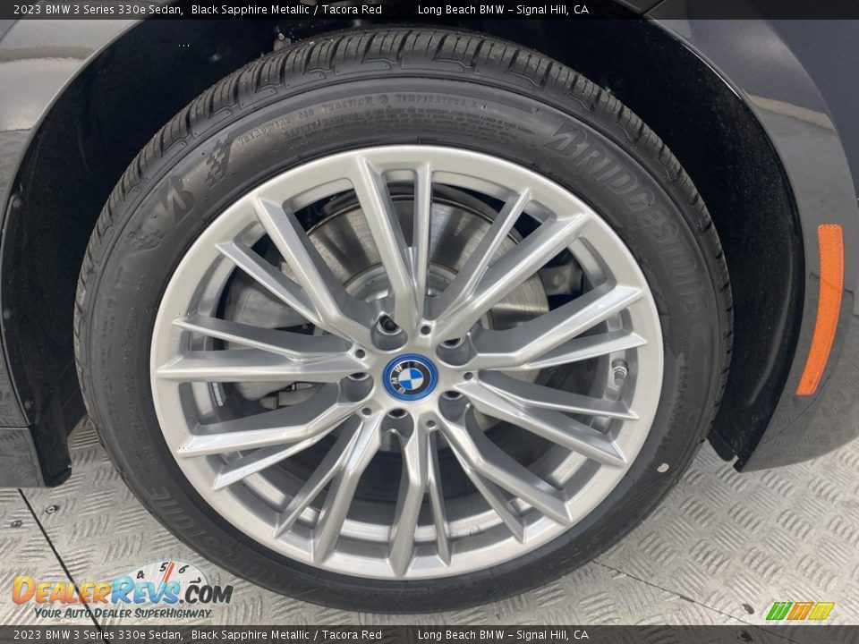 2023 BMW 3 Series 330e Sedan Black Sapphire Metallic / Tacora Red Photo #3