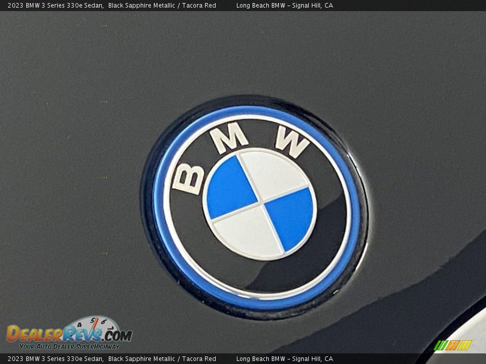 2023 BMW 3 Series 330e Sedan Black Sapphire Metallic / Tacora Red Photo #5