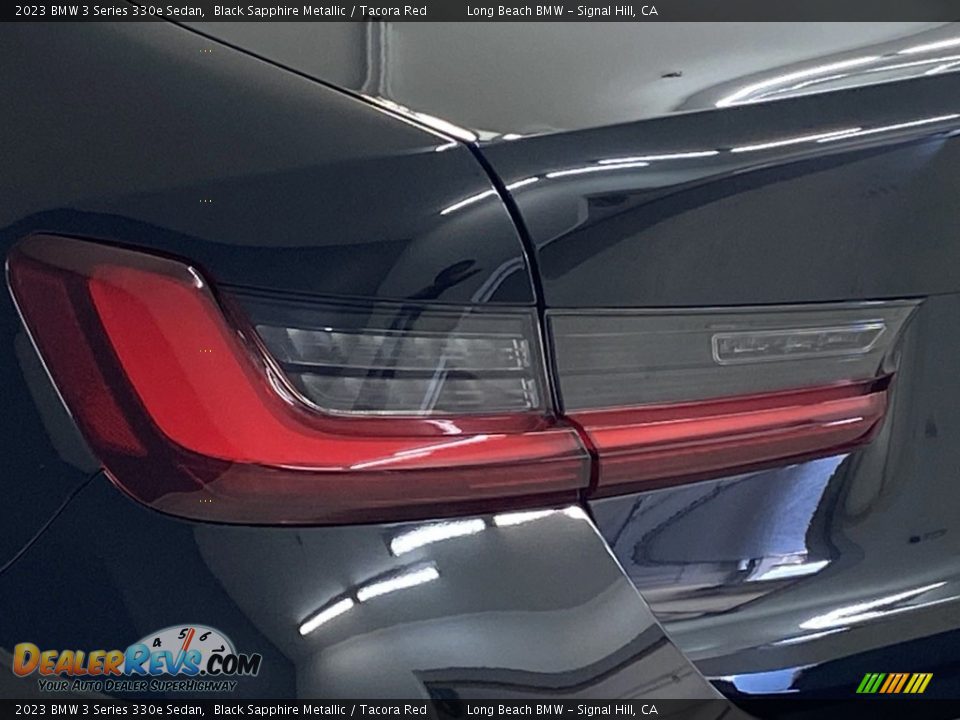 2023 BMW 3 Series 330e Sedan Black Sapphire Metallic / Tacora Red Photo #6