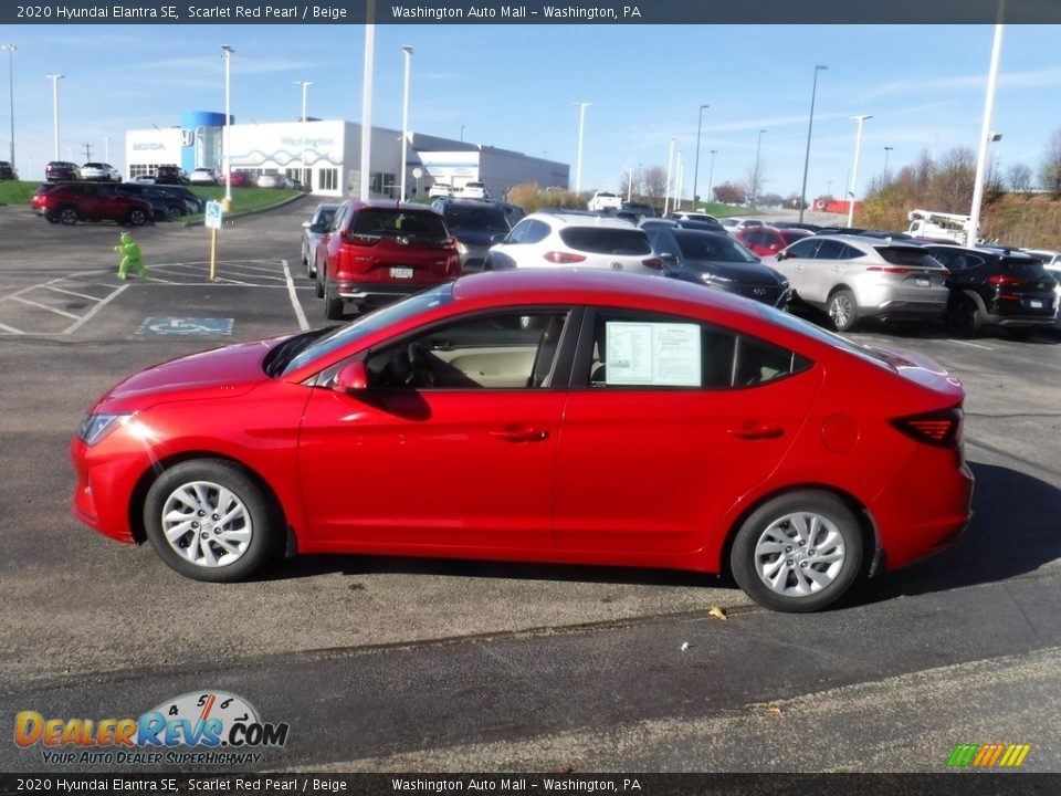 2020 Hyundai Elantra SE Scarlet Red Pearl / Beige Photo #6