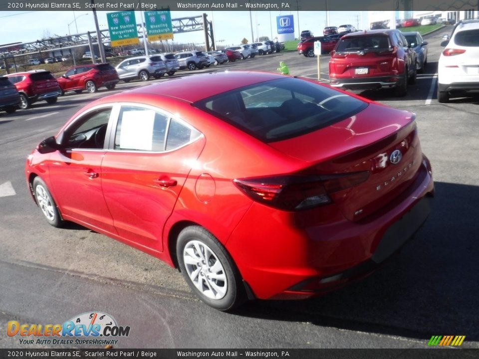 2020 Hyundai Elantra SE Scarlet Red Pearl / Beige Photo #7