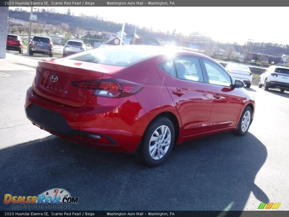 2020 Hyundai Elantra SE Scarlet Red Pearl / Beige Photo #10