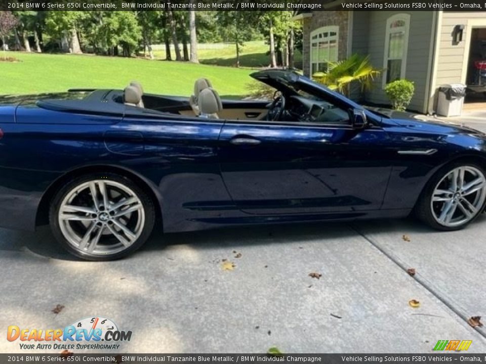 2014 BMW 6 Series 650i Convertible BMW Individual Tanzanite Blue Metallic / BMW Individual Champagne Photo #3