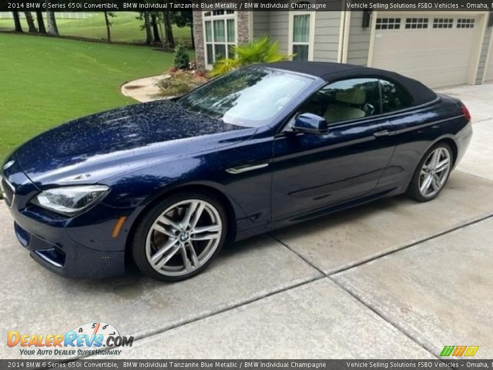 2014 BMW 6 Series 650i Convertible BMW Individual Tanzanite Blue Metallic / BMW Individual Champagne Photo #7