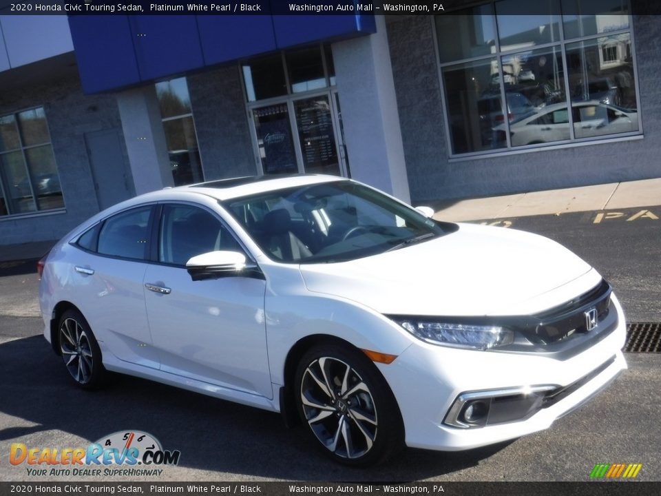 2020 Honda Civic Touring Sedan Platinum White Pearl / Black Photo #1