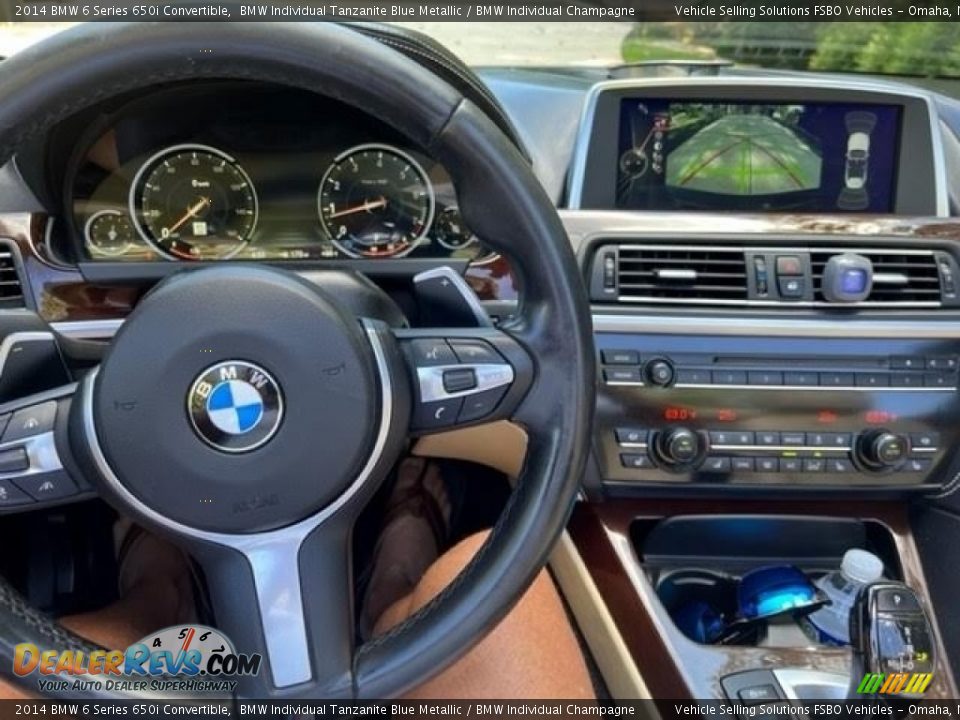 2014 BMW 6 Series 650i Convertible BMW Individual Tanzanite Blue Metallic / BMW Individual Champagne Photo #9