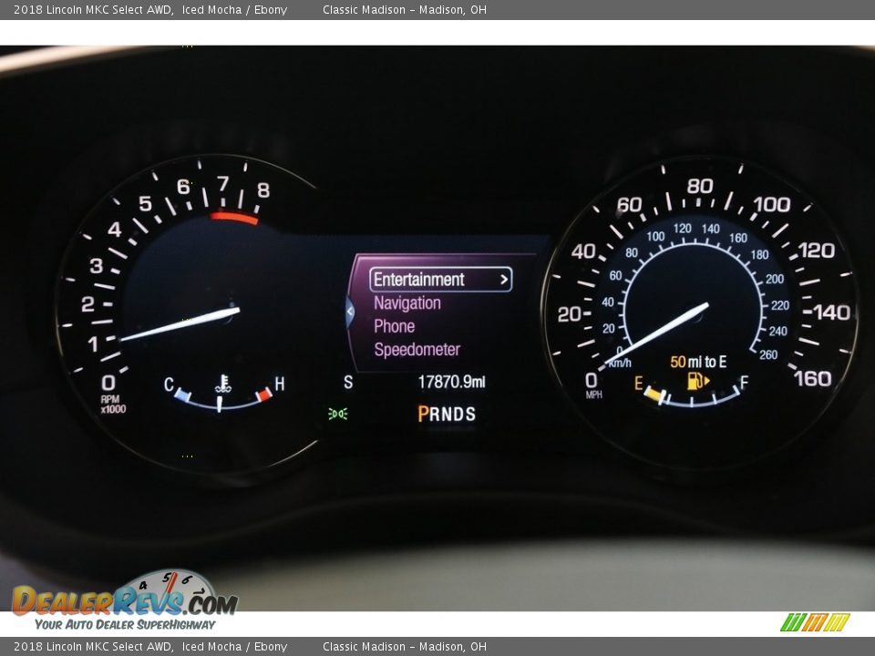 2018 Lincoln MKC Select AWD Gauges Photo #9