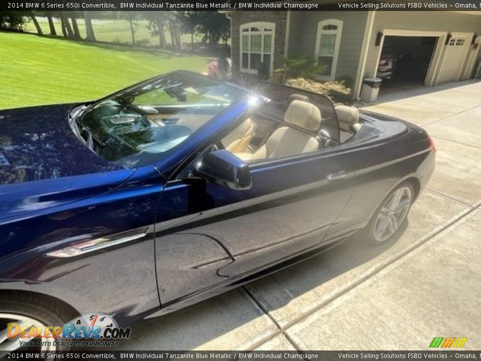 2014 BMW 6 Series 650i Convertible BMW Individual Tanzanite Blue Metallic / BMW Individual Champagne Photo #19