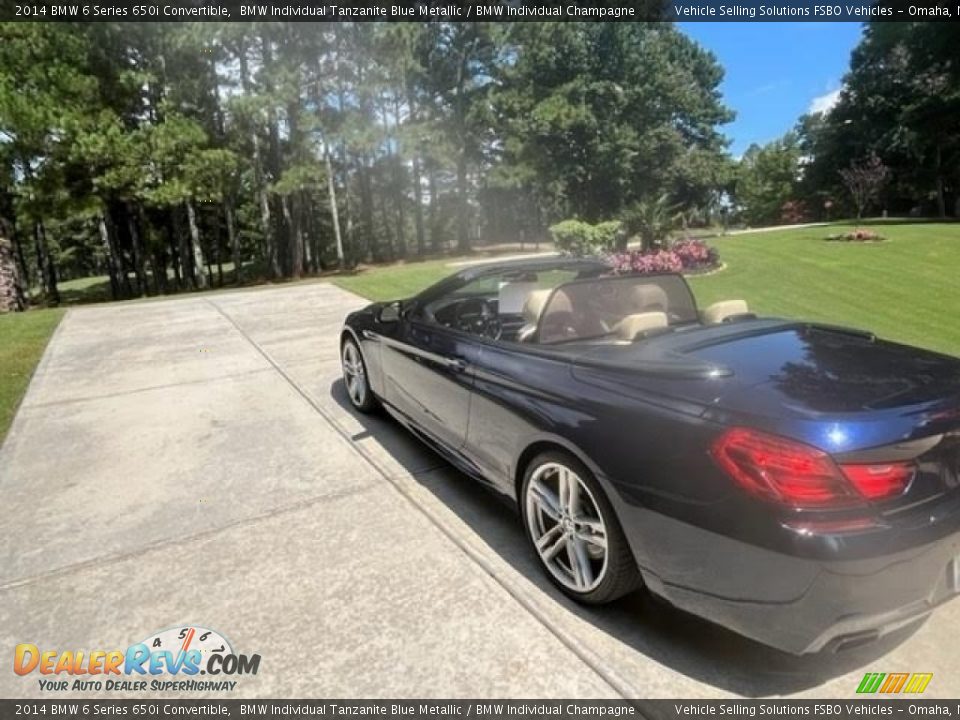 2014 BMW 6 Series 650i Convertible BMW Individual Tanzanite Blue Metallic / BMW Individual Champagne Photo #21