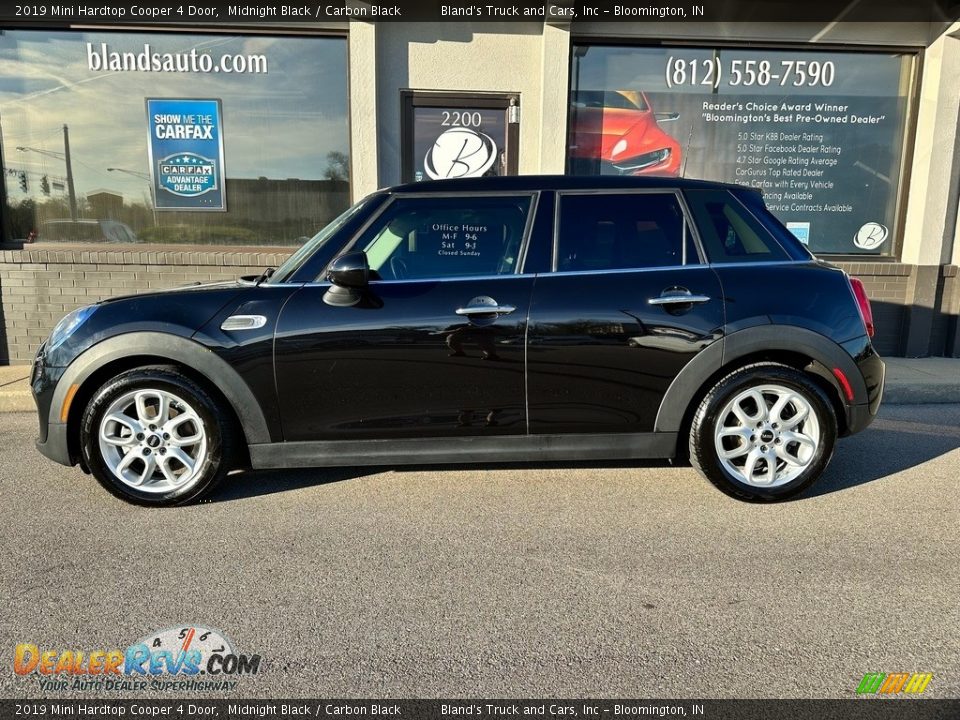 2019 Mini Hardtop Cooper 4 Door Midnight Black / Carbon Black Photo #1