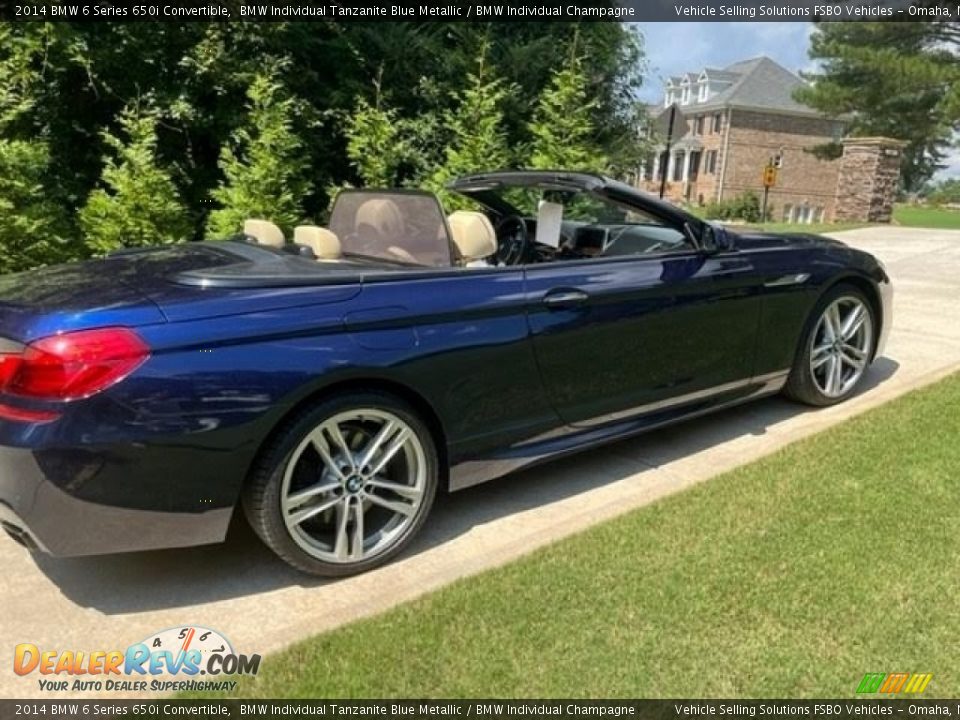 2014 BMW 6 Series 650i Convertible BMW Individual Tanzanite Blue Metallic / BMW Individual Champagne Photo #22