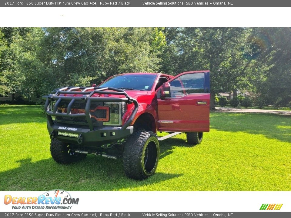 2017 Ford F350 Super Duty Platinum Crew Cab 4x4 Ruby Red / Black Photo #2