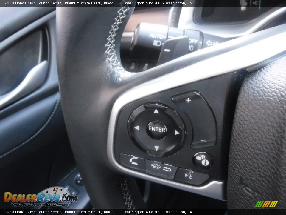 2020 Honda Civic Touring Sedan Platinum White Pearl / Black Photo #27