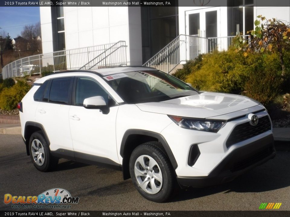 2019 Toyota RAV4 LE AWD Super White / Black Photo #1