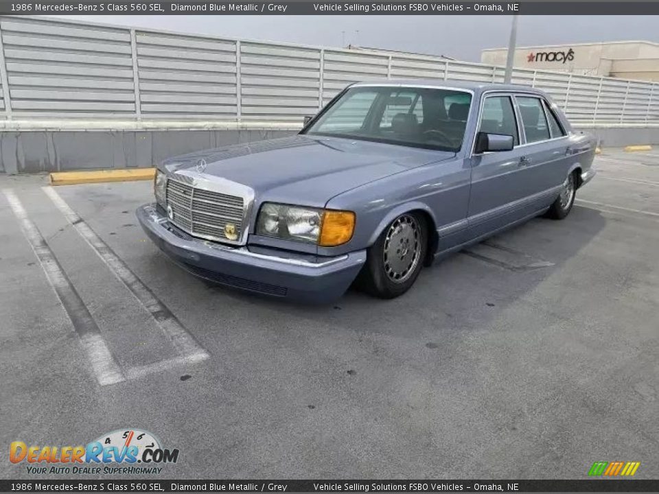 1986 Mercedes-Benz S Class 560 SEL Diamond Blue Metallic / Grey Photo #1