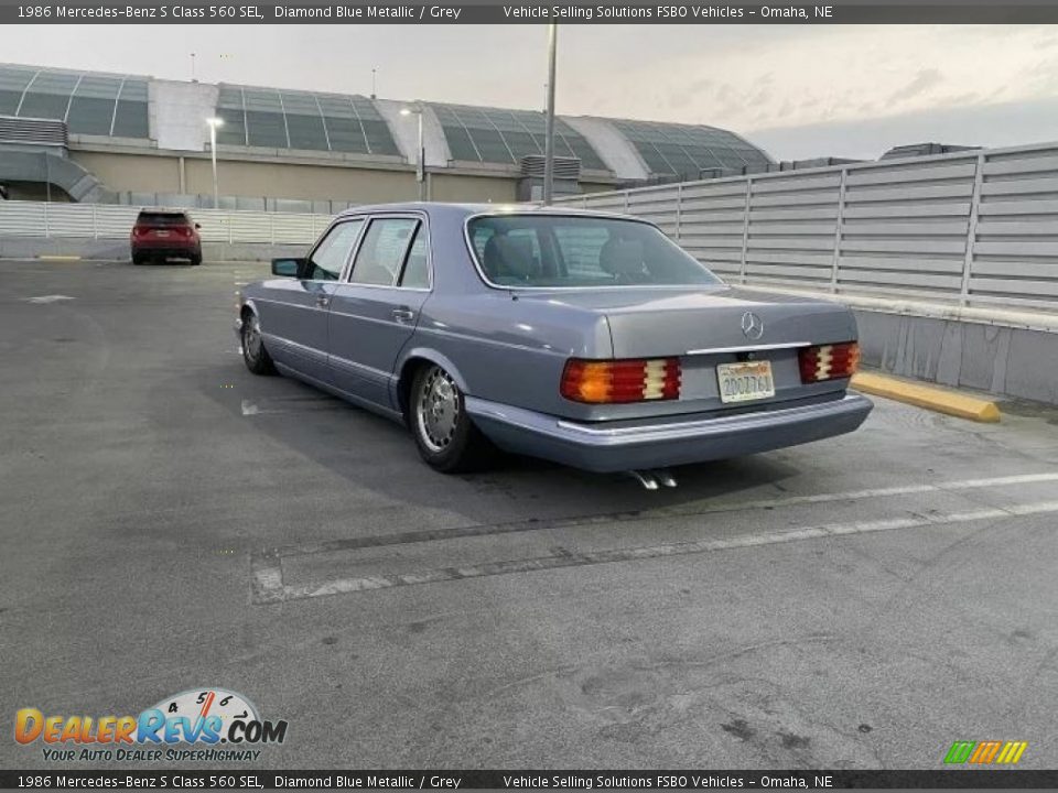 1986 Mercedes-Benz S Class 560 SEL Diamond Blue Metallic / Grey Photo #3