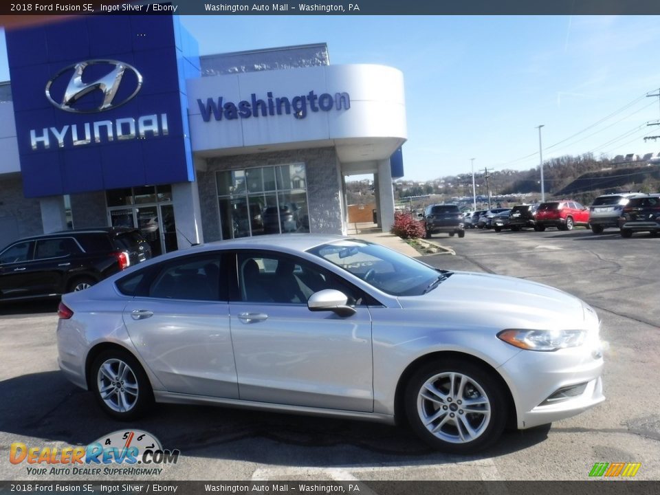 2018 Ford Fusion SE Ingot Silver / Ebony Photo #2