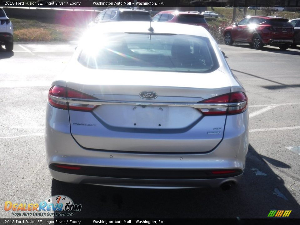 2018 Ford Fusion SE Ingot Silver / Ebony Photo #9