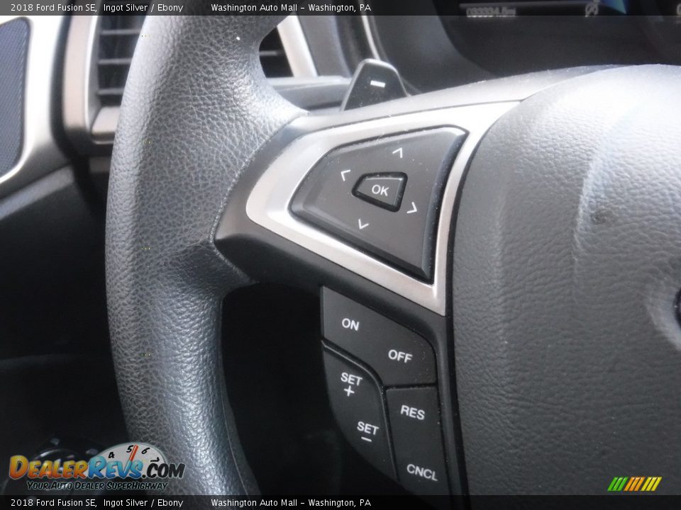 2018 Ford Fusion SE Ingot Silver / Ebony Photo #25