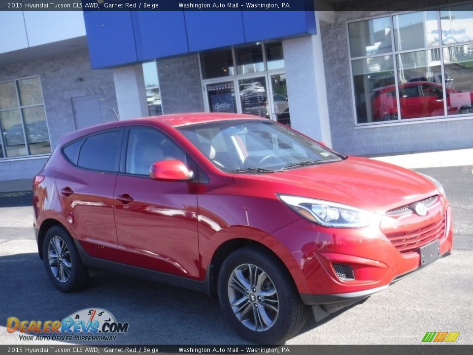 2015 Hyundai Tucson GLS AWD Garnet Red / Beige Photo #1