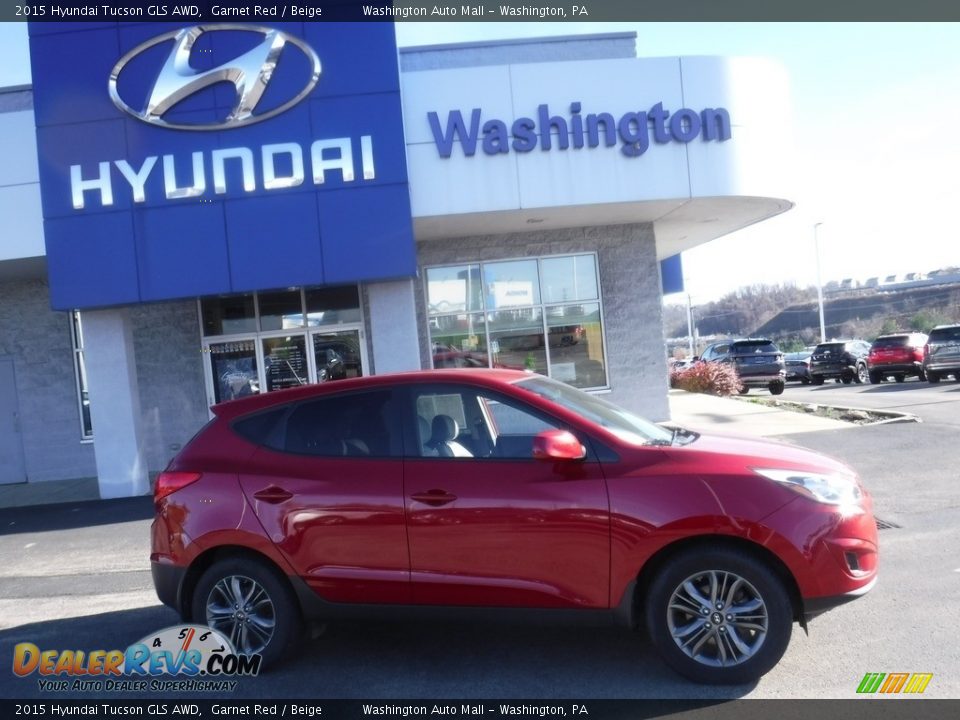 2015 Hyundai Tucson GLS AWD Garnet Red / Beige Photo #2