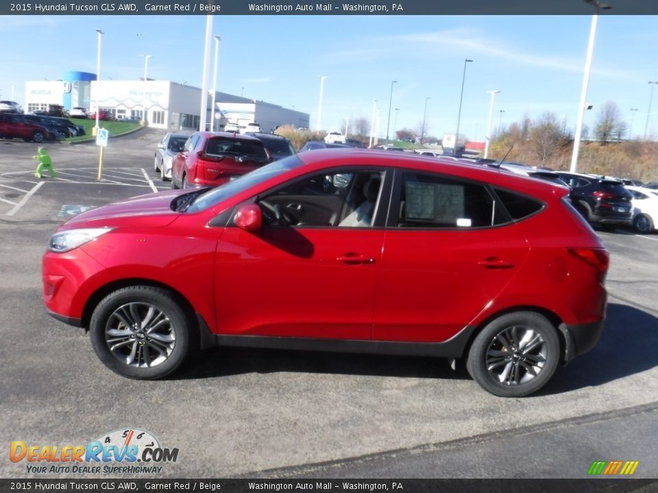 2015 Hyundai Tucson GLS AWD Garnet Red / Beige Photo #6