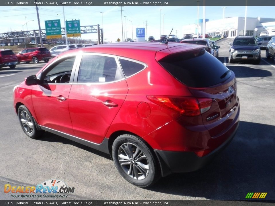 2015 Hyundai Tucson GLS AWD Garnet Red / Beige Photo #7