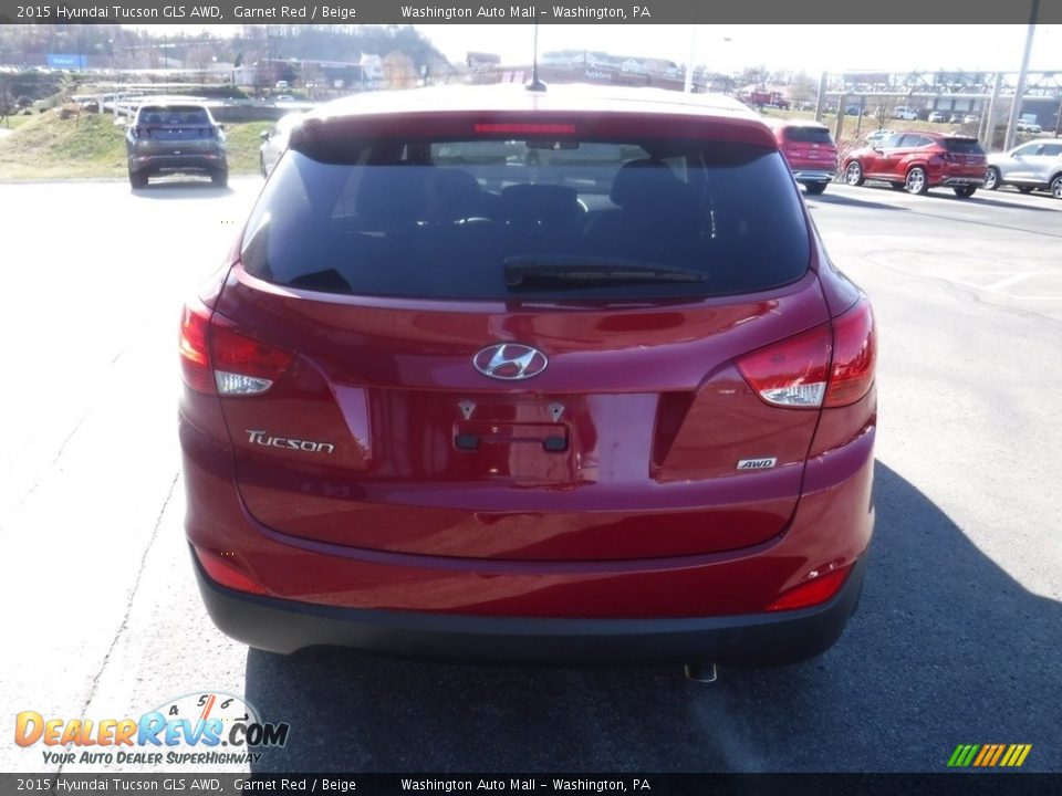 2015 Hyundai Tucson GLS AWD Garnet Red / Beige Photo #8