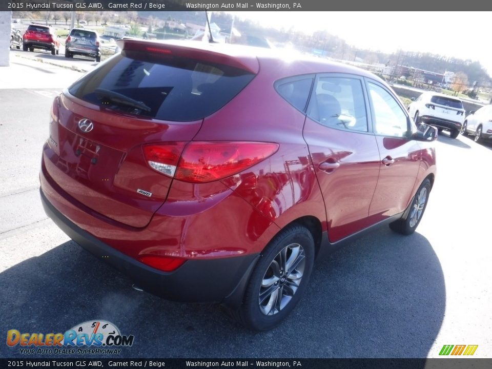 2015 Hyundai Tucson GLS AWD Garnet Red / Beige Photo #9