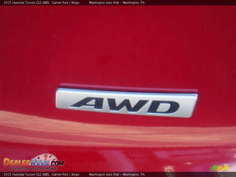 2015 Hyundai Tucson GLS AWD Garnet Red / Beige Photo #10