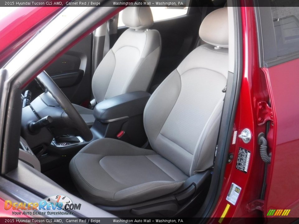 2015 Hyundai Tucson GLS AWD Garnet Red / Beige Photo #13