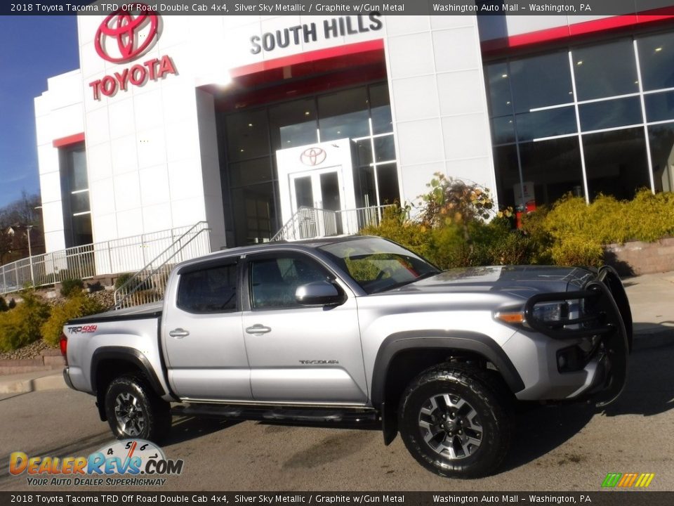 2018 Toyota Tacoma TRD Off Road Double Cab 4x4 Silver Sky Metallic / Graphite w/Gun Metal Photo #2