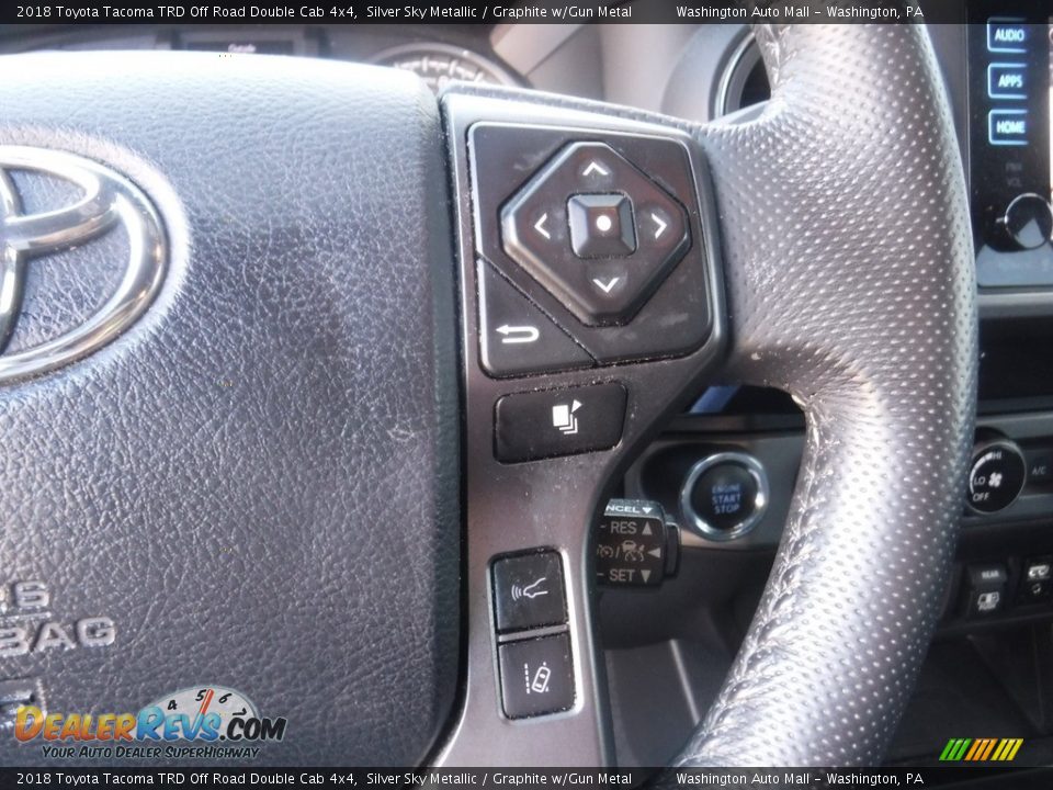 2018 Toyota Tacoma TRD Off Road Double Cab 4x4 Silver Sky Metallic / Graphite w/Gun Metal Photo #9