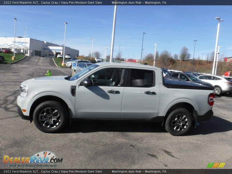 2022 Ford Maverick XLT Cactus Gray / Navy Pier/Medium Dark Slate Photo #8