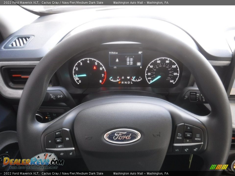 2022 Ford Maverick XLT Cactus Gray / Navy Pier/Medium Dark Slate Photo #24