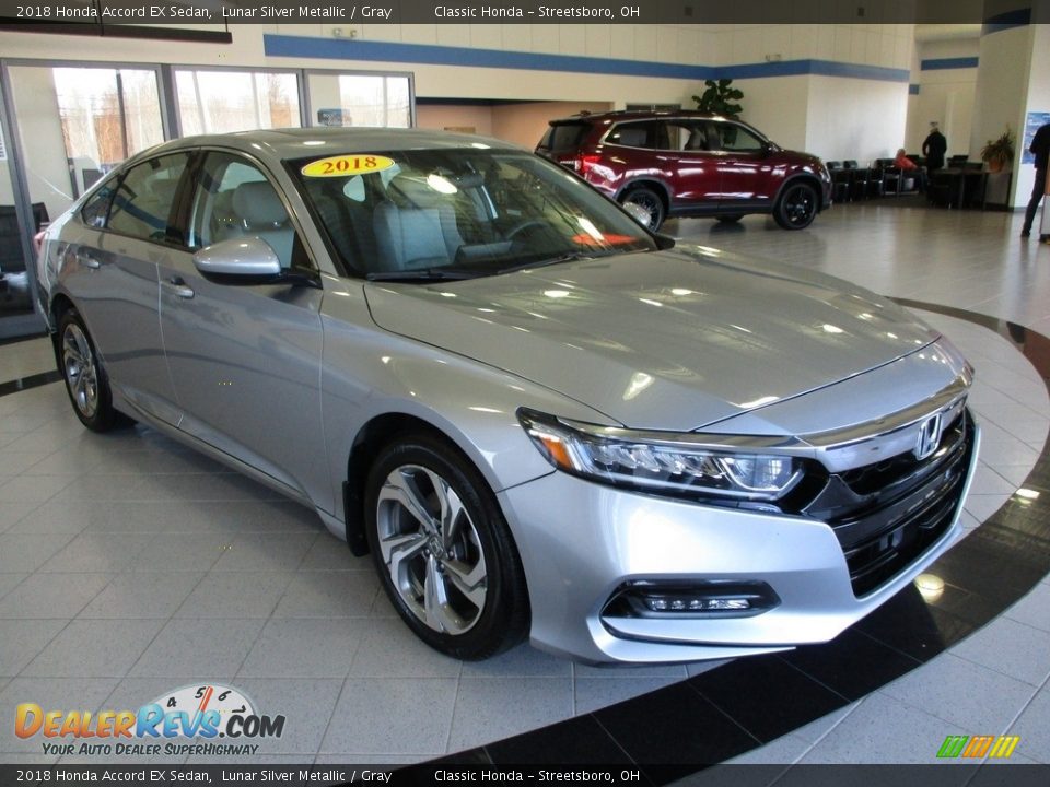 2018 Honda Accord EX Sedan Lunar Silver Metallic / Gray Photo #3