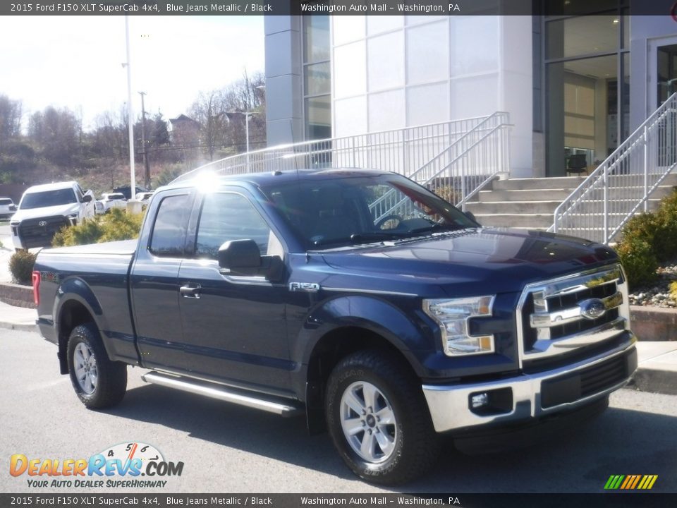 2015 Ford F150 XLT SuperCab 4x4 Blue Jeans Metallic / Black Photo #1