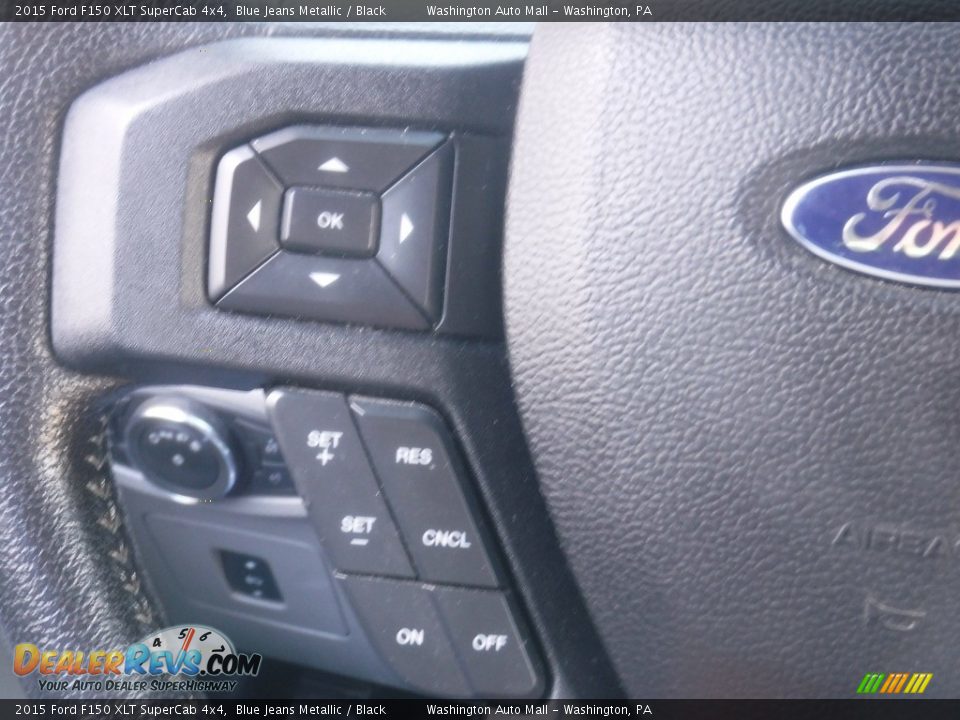 2015 Ford F150 XLT SuperCab 4x4 Blue Jeans Metallic / Black Photo #7