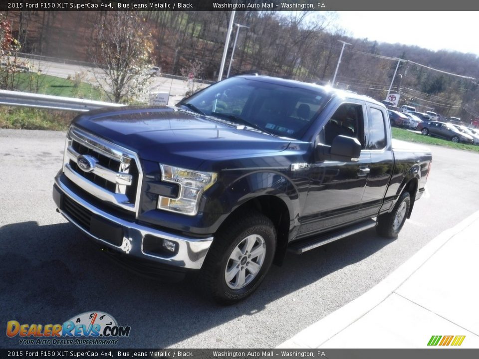 2015 Ford F150 XLT SuperCab 4x4 Blue Jeans Metallic / Black Photo #14