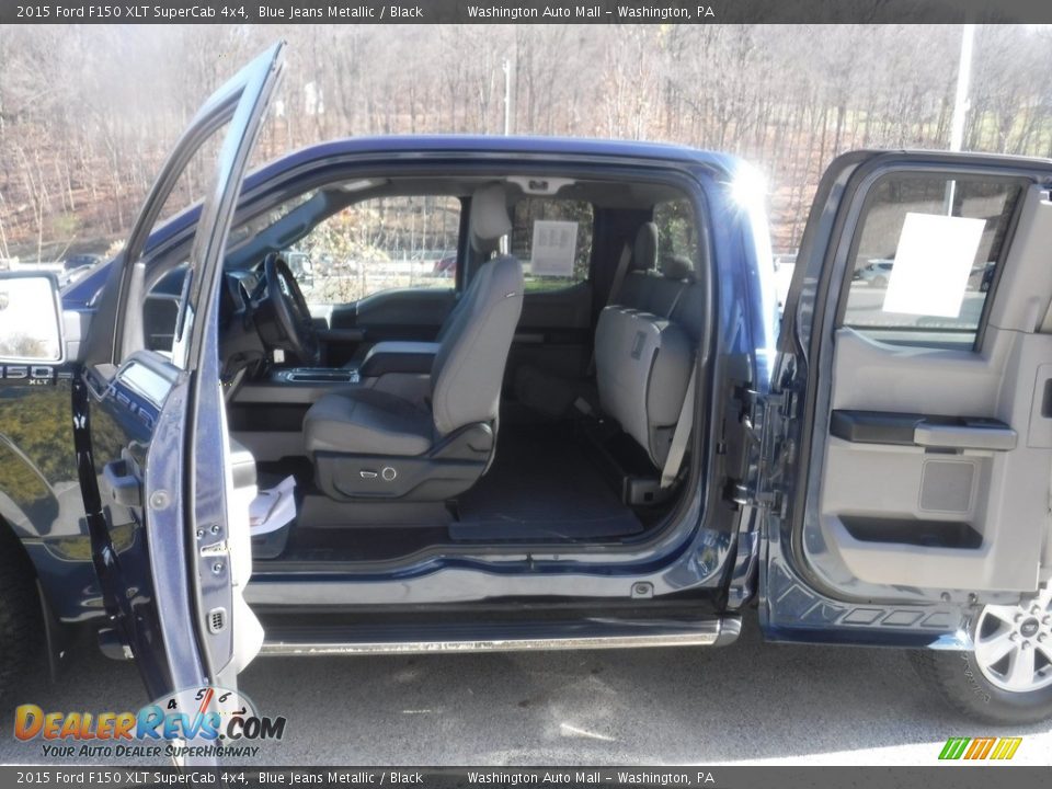 2015 Ford F150 XLT SuperCab 4x4 Blue Jeans Metallic / Black Photo #22