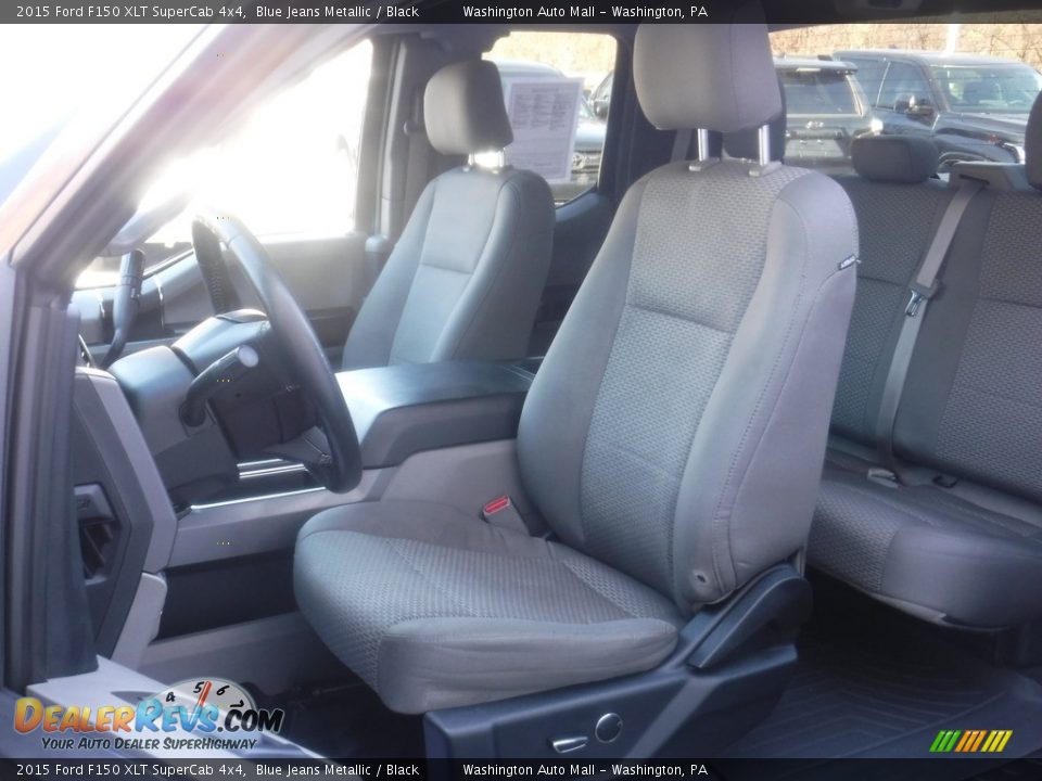 2015 Ford F150 XLT SuperCab 4x4 Blue Jeans Metallic / Black Photo #23