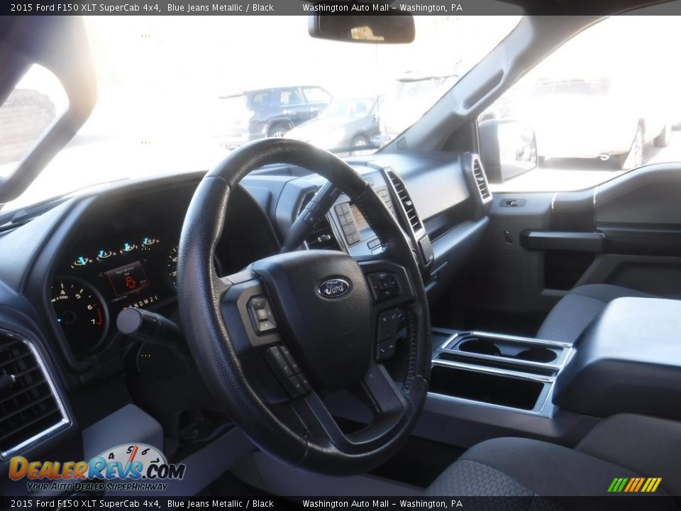 2015 Ford F150 XLT SuperCab 4x4 Blue Jeans Metallic / Black Photo #27