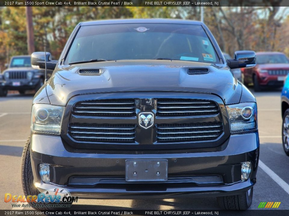 2017 Ram 1500 Sport Crew Cab 4x4 Brilliant Black Crystal Pearl / Black Photo #3