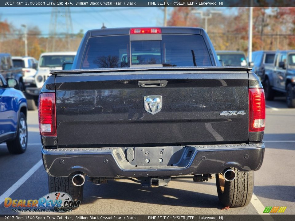 2017 Ram 1500 Sport Crew Cab 4x4 Brilliant Black Crystal Pearl / Black Photo #8