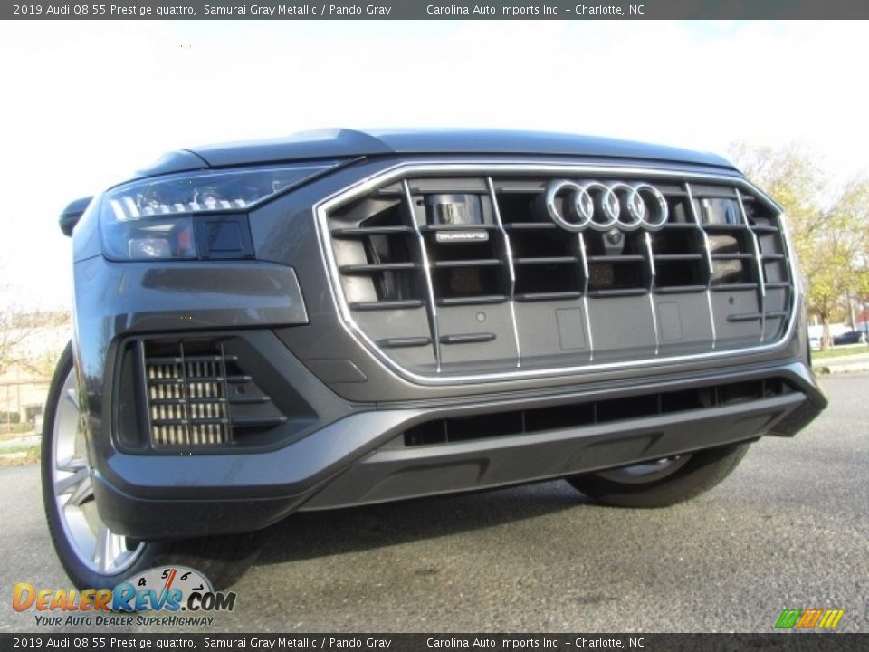 2019 Audi Q8 55 Prestige quattro Samurai Gray Metallic / Pando Gray Photo #2