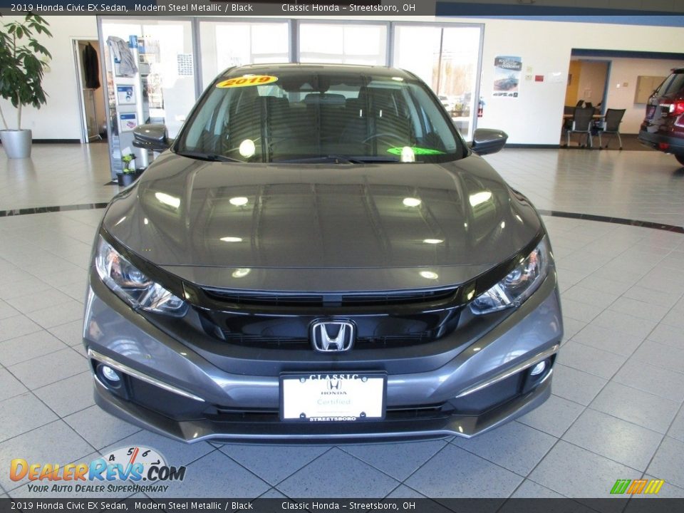 2019 Honda Civic EX Sedan Modern Steel Metallic / Black Photo #2