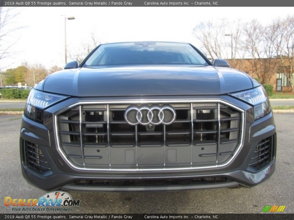 2019 Audi Q8 55 Prestige quattro Samurai Gray Metallic / Pando Gray Photo #4