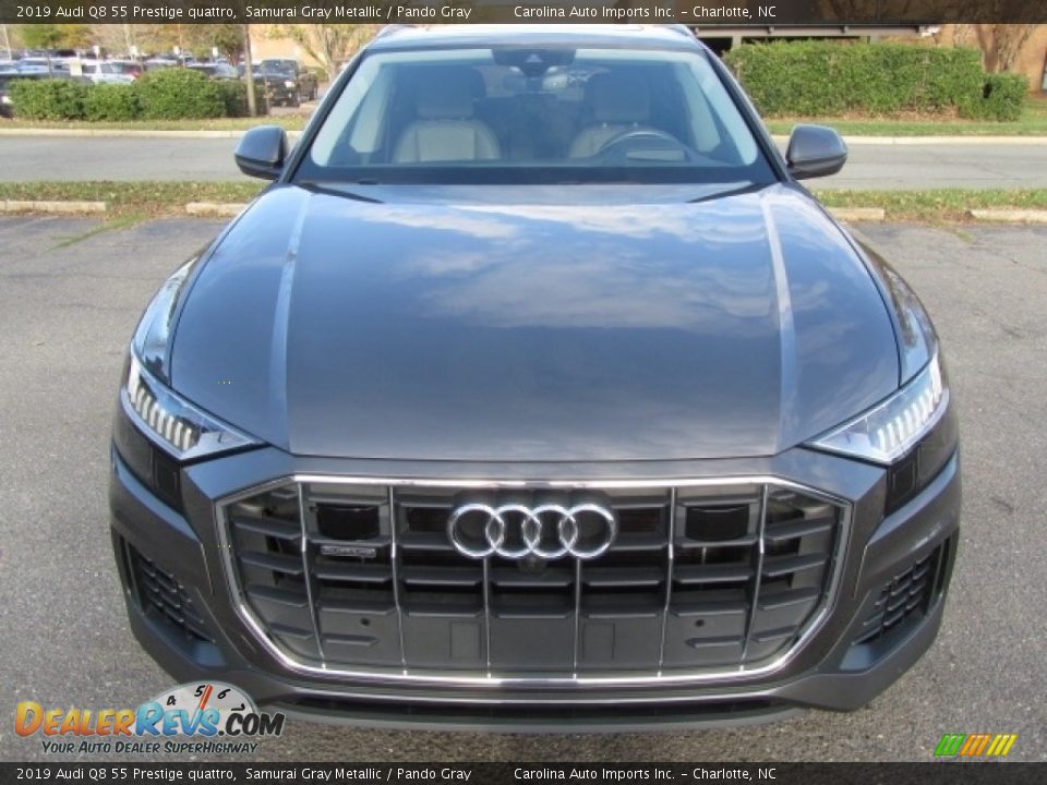 2019 Audi Q8 55 Prestige quattro Samurai Gray Metallic / Pando Gray Photo #5