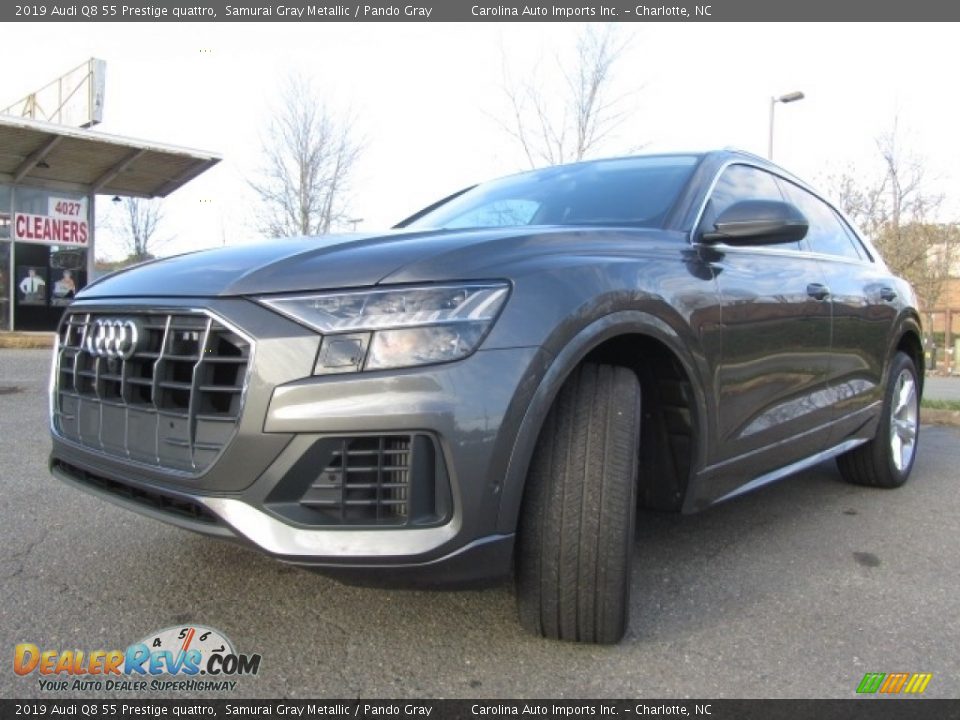 2019 Audi Q8 55 Prestige quattro Samurai Gray Metallic / Pando Gray Photo #6