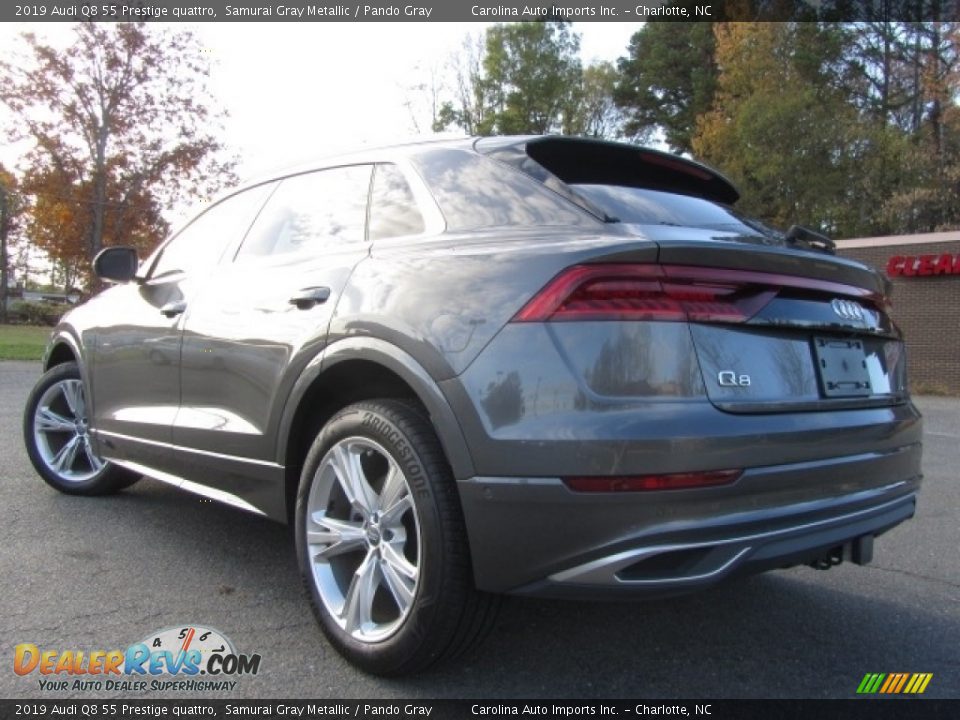 2019 Audi Q8 55 Prestige quattro Samurai Gray Metallic / Pando Gray Photo #8